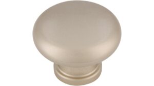 Knopf Münster Kunststoff metallisiert nickel - 40 mm lang  vor weißem Hintergrund