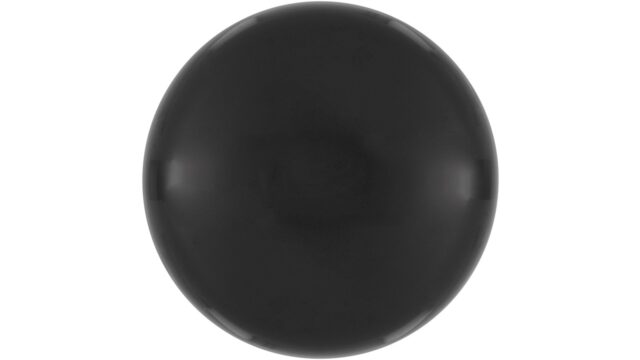 Knopf Münster Kunststoff schwarz - 32 mm lang  vor weißem Hintergrund