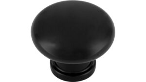 Knopf Münster Kunststoff schwarz - 40 mm lang vor weißem Hintergrund