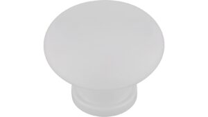 Knopf Münster Kunststoff weiß - 40 mm lang  vor weißem Hintergrund
