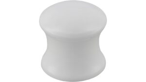 Knopf Neckargemünd Kunststoff weiß - 30 mm lang  vor weißem Hintergrund