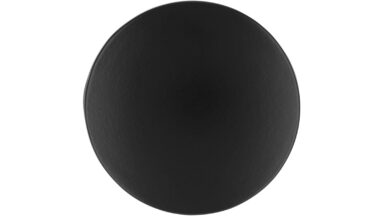 Knopf Nordwalde Druckguss schwarz matt pulverbeschichtet - 30 mm lang  vor weißem Hintergrund