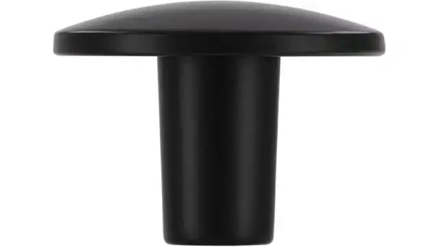 Knopf Nordwalde Druckguss schwarz matt pulverbeschichtet - 30 mm lang  vor weißem Hintergrund