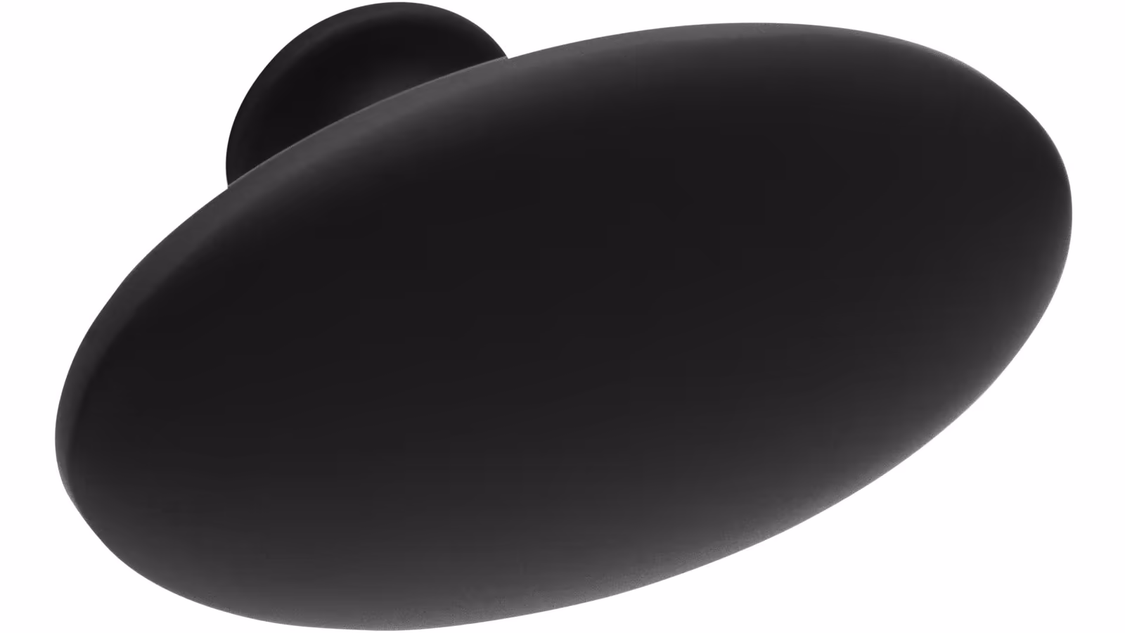 Moebelknopf-Osthrauderfehn-schwarz-Zinkdruckguss-laenge-64-803388-seitlich Knopf Osthrauderfehn Druckguss schwarz matt pulverbeschichtet - 64 mm lang vor weißem Hintergrund