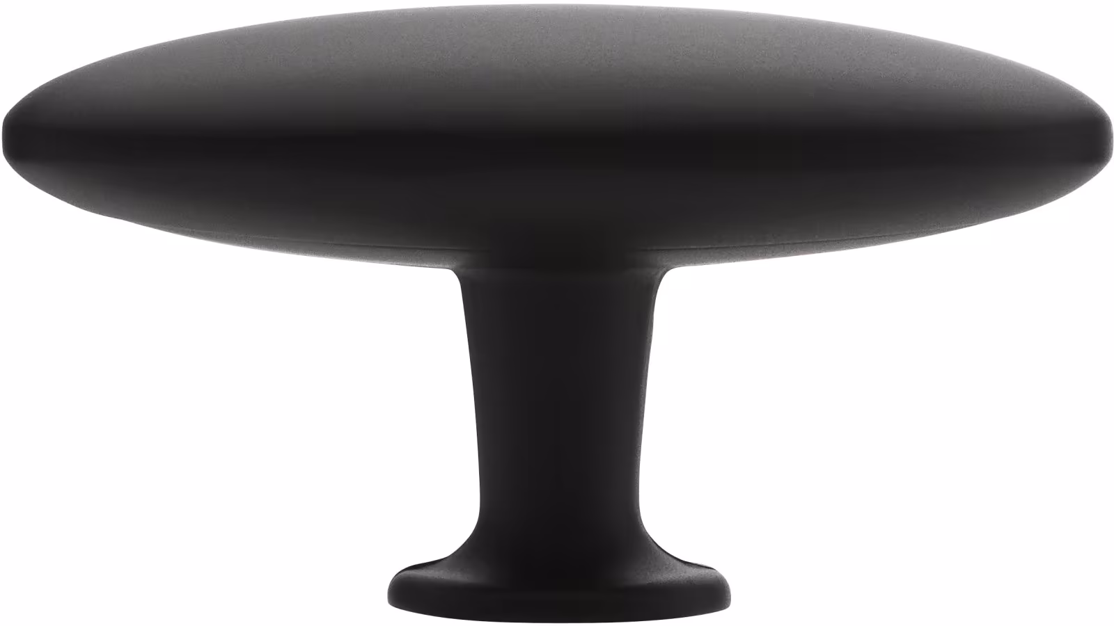 Moebelknopf-Osthrauderfehn-schwarz-Zinkdruckguss-laenge-64-803388-stehend Knopf Osthrauderfehn Druckguss schwarz matt pulverbeschichtet - 64 mm lang vor weißem Hintergrund