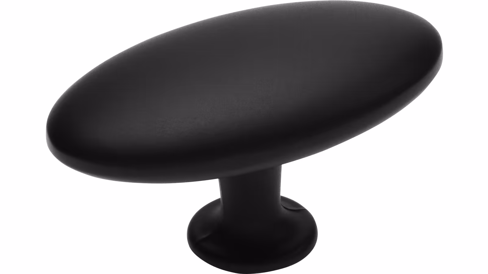 Moebelknopf-Osthrauderfehn-schwarz-Zinkdruckguss-laenge-64-803388 Knopf Osthrauderfehn Druckguss schwarz matt pulverbeschichtet - 64 mm lang vor weißem Hintergrund