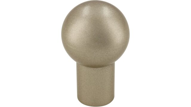 Knopf Reutlingen Kunststoff metallisiert nickel - 15 mm lang vor weißem Hintergrund