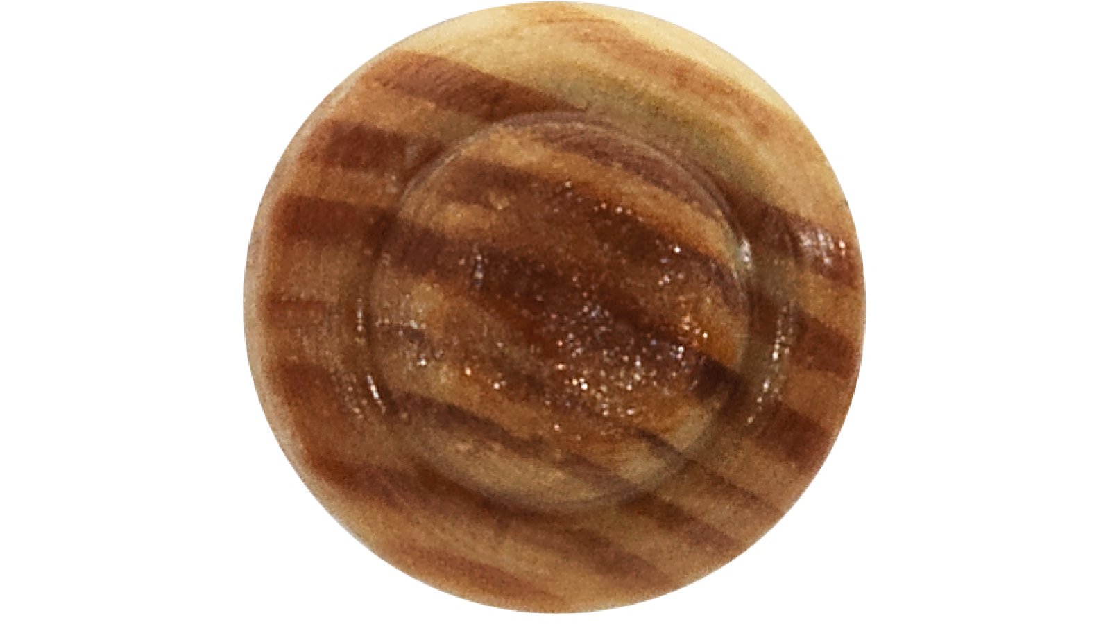 Knopf Schongau Holz kiefer natur lackiert - 27 mm lang  vor weißem Hintergrund