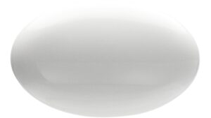 Knopf Stelle Keramik weiß - 56 mm lang  vor weißem Hintergrund