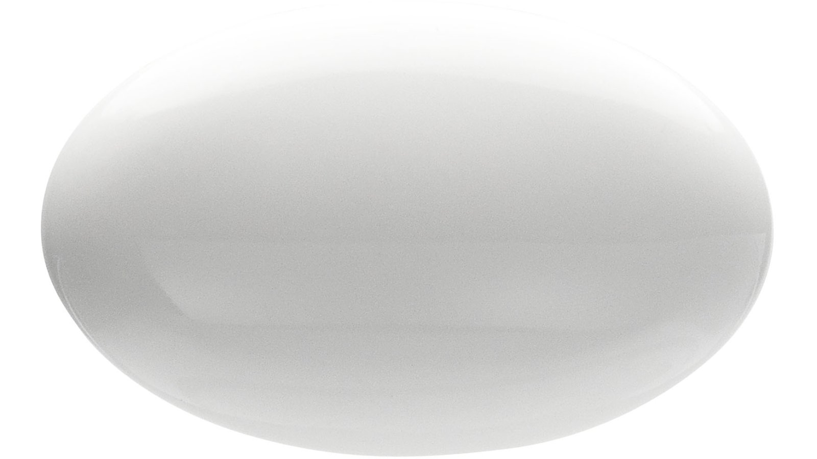 Knopf Stelle Keramik weiß - 56 mm lang  vor weißem Hintergrund