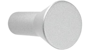 Knopf Versmold Druckguss alufarbig pulverbeschichtet - 15 mm lang  vor weißem Hintergrund