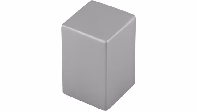 Knopf Weeze Aluminium silber natur matt - 12 mm lang  vor weißem Hintergrund