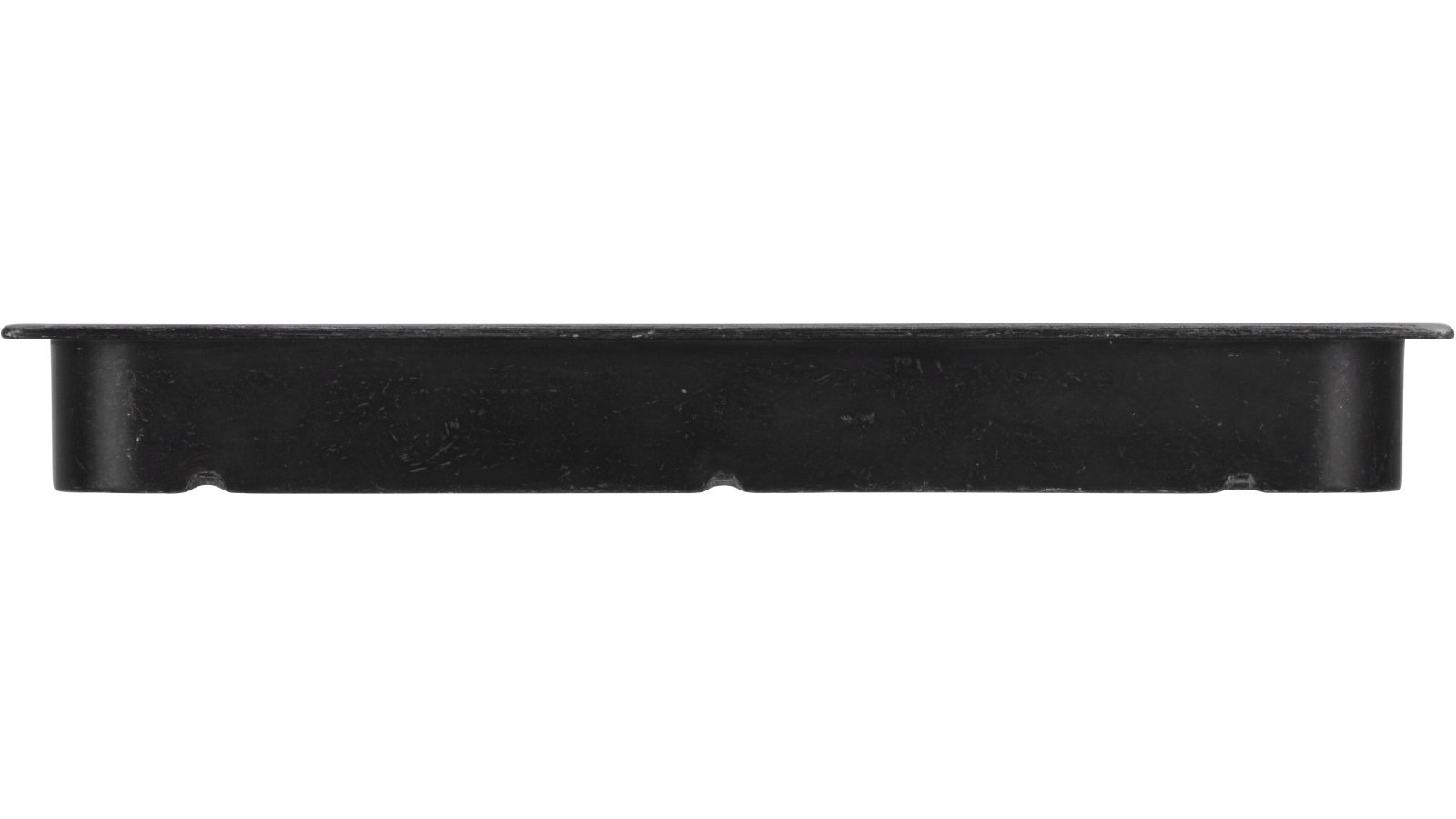Muschel Worpswede Stahl eisenfarbig gebürstet matt - 112 mm lang  vor weißem Hintergrund