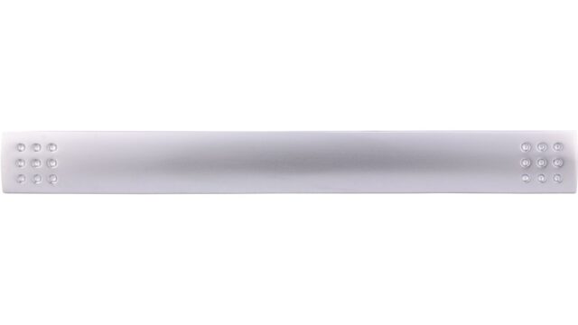 Stangengriff Bad-Honnef Druckguss chrom matt - 130 mm lang  vor weißem Hintergrund