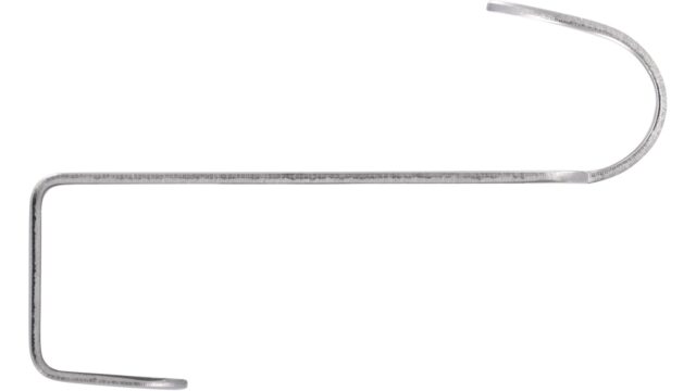 Türgarderobe Bürstadt Stahl chrom glänzend 5 stück - 60 mm lang  vor weißem Hintergrund