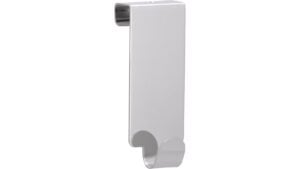 Türgarderobe Bürstadt Stahl chrom glänzend 3 stück - 99 mm lang  vor weißem Hintergrund