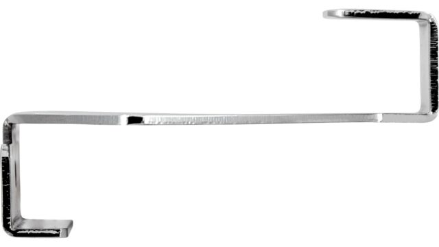 Türgarderobe Eschenburg Stahl chrom glänzend - 92 mm lang  vor weißem Hintergrund