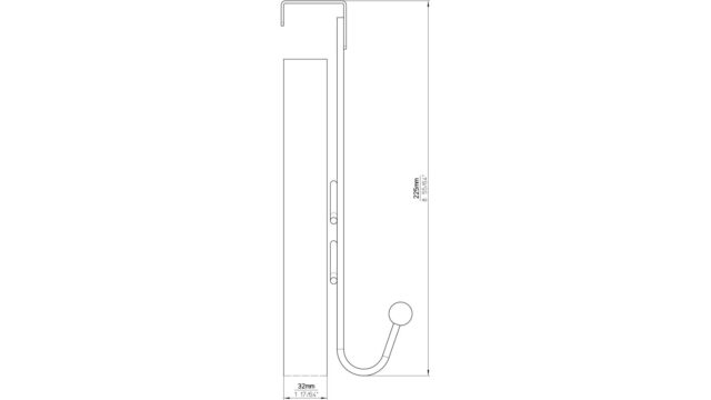 Türgarderobe Freudenberg Stahl - Holz chrom glänzend ahorn natur lackiert - 490 mm lang  vor weißem Hintergrund