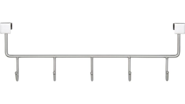 Türgarderobe Iggelheim Stahl chrom glänzend - 355 mm lang  vor weißem Hintergrund