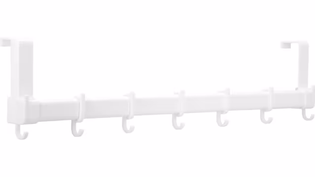 Türgarderobe Kaufungen Kunststoff weiß - 590 mm lang  vor weißem Hintergrund