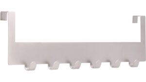 Türgarderobe Kleinmachnow Stahl matt vernickelt - 375 mm lang  vor weißem Hintergrund