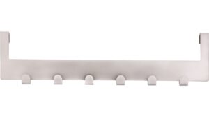 Türgarderobe Kleinmachnow Stahl matt vernickelt - 375 mm lang  vor weißem Hintergrund