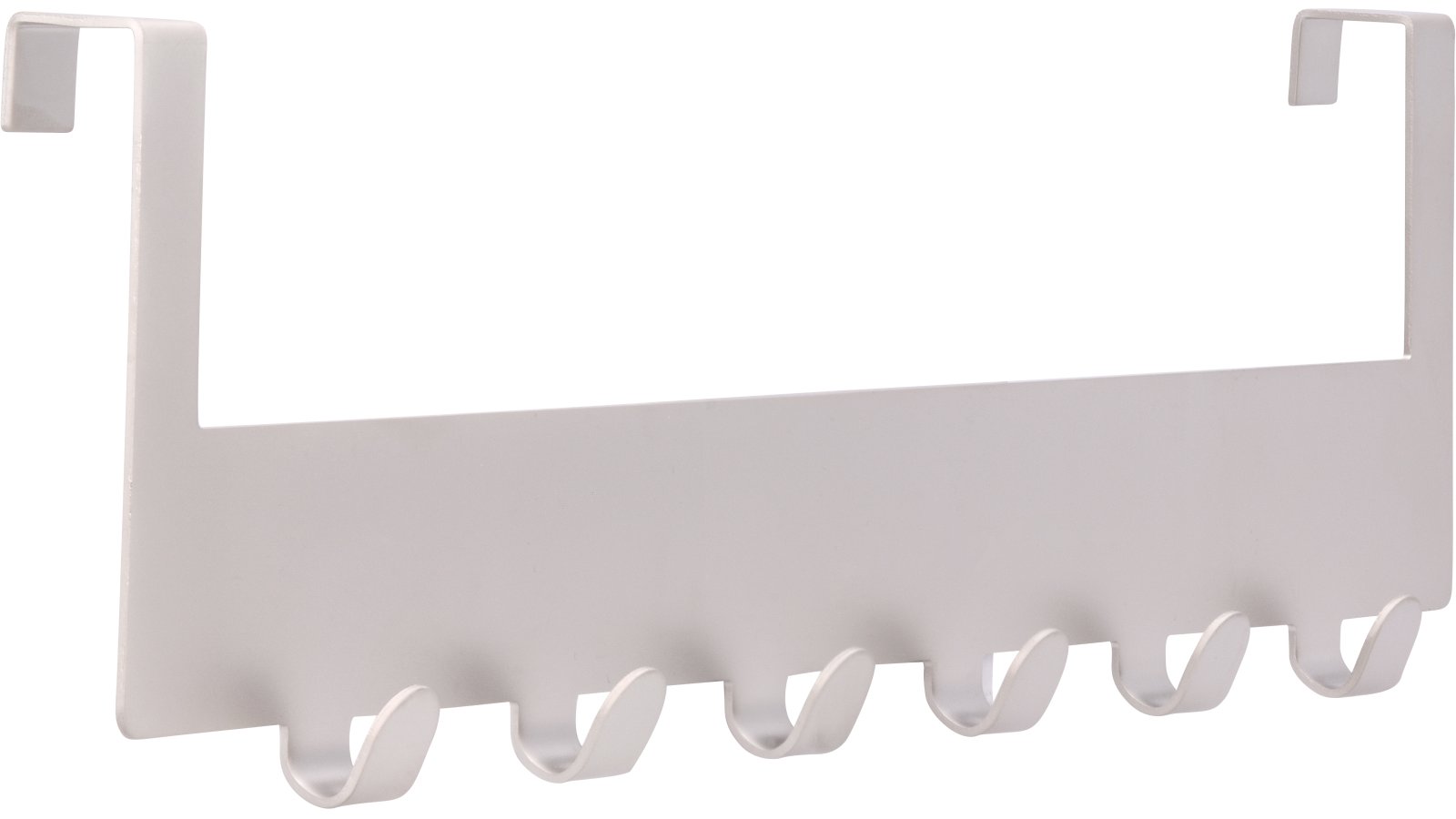 Türgarderobe Kleinmachnow Stahl matt vernickelt - 375 mm lang  vor weißem Hintergrund