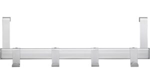 Türgarderobe Olching Stahl chrom glänzend - 404 mm lang  vor weißem Hintergrund