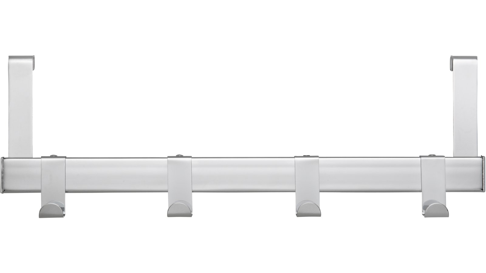 Türgarderobe Olching Stahl chrom glänzend - 404 mm lang  vor weißem Hintergrund