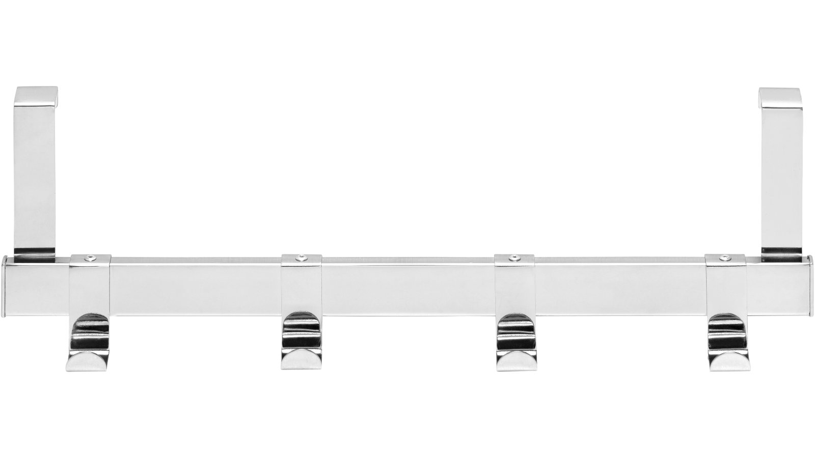 Türgarderobe Olching Stahl chrom glänzend - 404 mm lang  vor weißem Hintergrund