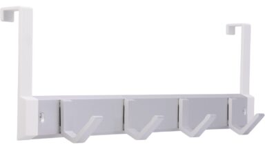 Türgarderobe Wangerland Aluminium - Kunststoff silber natur matt weiß - 486 mm lang  vor weißem Hintergrund