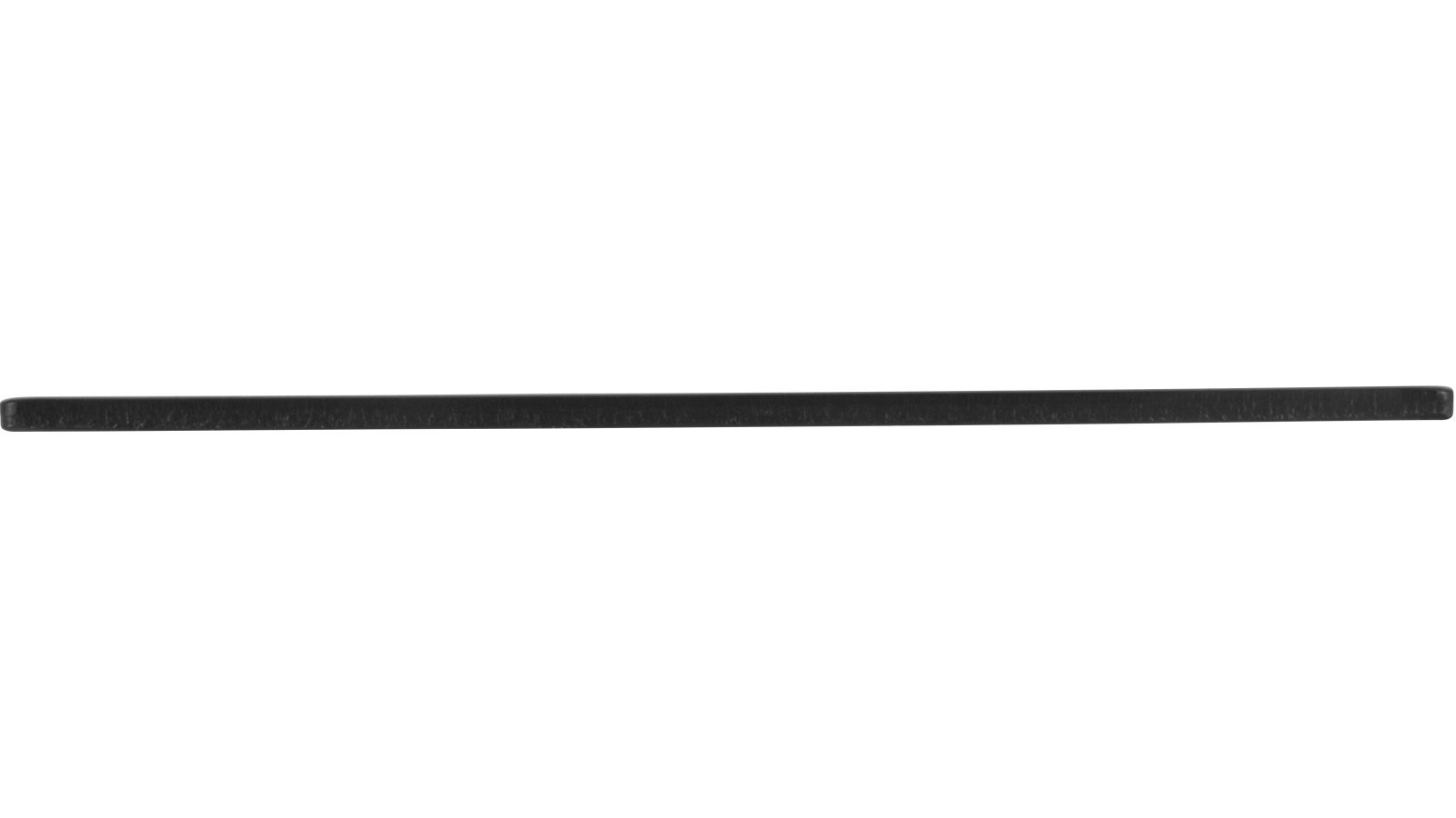 Unterlage Essenbach Stahl schwarz matt pulverbeschichtet - 72 mm lang  vor weißem Hintergrund