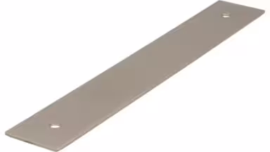Unterlage Quakenbrück Stahl edelstahleffekt - 158 mm lang vor weißem Hintergrund