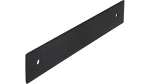 Unterlage Quakenbrück Stahl schwarz matt pulverbeschichtet - 158 mm lang  vor weißem Hintergrund