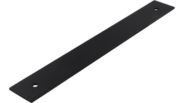 Unterlage Quakenbrück Stahl schwarz matt pulverbeschichtet - 160 mm lang  vor weißem Hintergrund