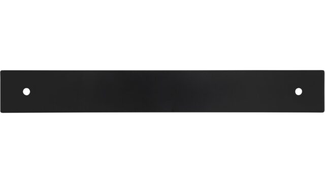 Unterlage Quakenbrück Stahl schwarz matt pulverbeschichtet - 160 mm lang  vor weißem Hintergrund