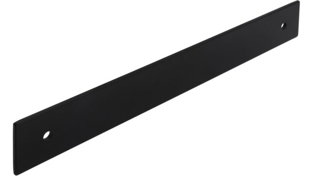 Unterlage Quakenbrück Stahl schwarz matt pulverbeschichtet - 160 mm lang  vor weißem Hintergrund
