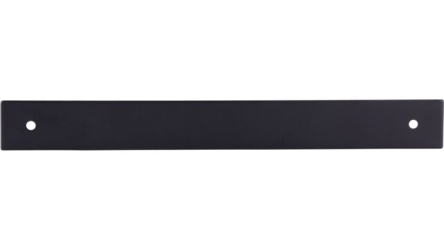 Unterlage Quakenbrück Druckguss schwarz matt pulverbeschichtet - 222 mm lang  vor weißem Hintergrund