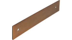 Unterlage Quakenbrück Stahl messing schwarz gebürstet - 158 mm lang  vor weißem Hintergrund