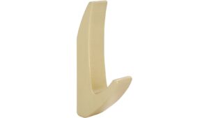 Haken Altenbeken Druckguss Messing feingeschliffen - 81 mm lang  vor weißem Hintergrund