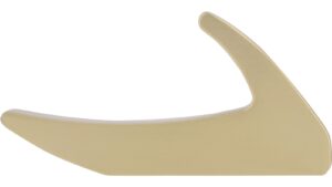 Haken Altenbeken Druckguss Messing feingeschliffen - 81 mm lang  vor weißem Hintergrund