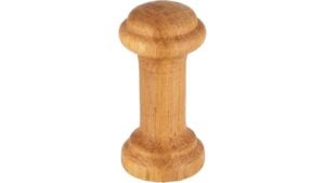 Haken Gladenbach Holz eiche natur lackiert - 30 mm lang  vor weißem Hintergrund