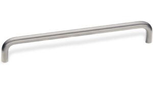 Bügelgriff Germersheim Edelstahl gebürstet - 202 mm lang  vor weißem Hintergrund