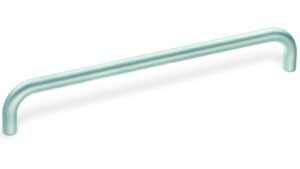 Bügelgriff Seesen Stahl verchromt matt - 104 mm lang  vor weißem Hintergrund