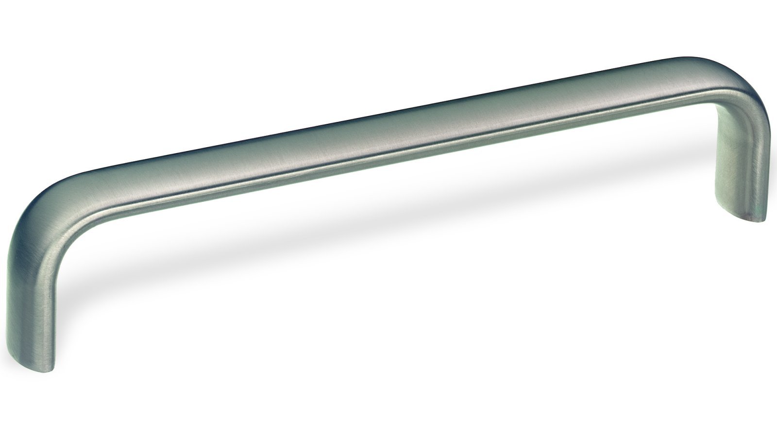 Design-Bügelgriff Bad-Bentheim Edelstahl gebürstet - 104 mm lang  vor weißem Hintergrund