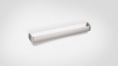 Design-Bügelgriff Blieskastel Zamak verchromt matt - 169 mm lang  vor weißem Hintergrund