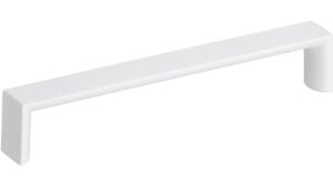 Design-Bügelgriff Filderstadt Zamak weiß - 168 mm lang  vor weißem Hintergrund