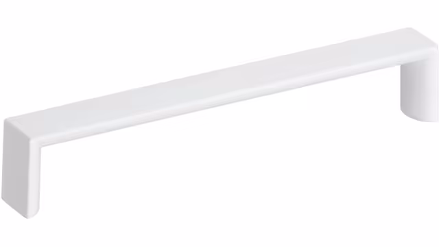 Design-Bügelgriff Filderstadt Zamak weiß - 168 mm lang  vor weißem Hintergrund