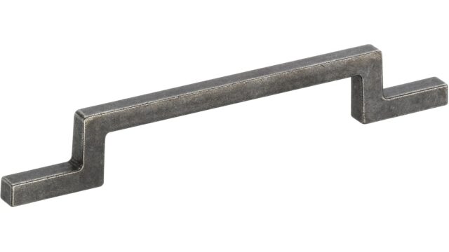 Design-Bügelgriff Leutkirch Zamak zinn antik - 198 mm lang vor weißem Hintergrund