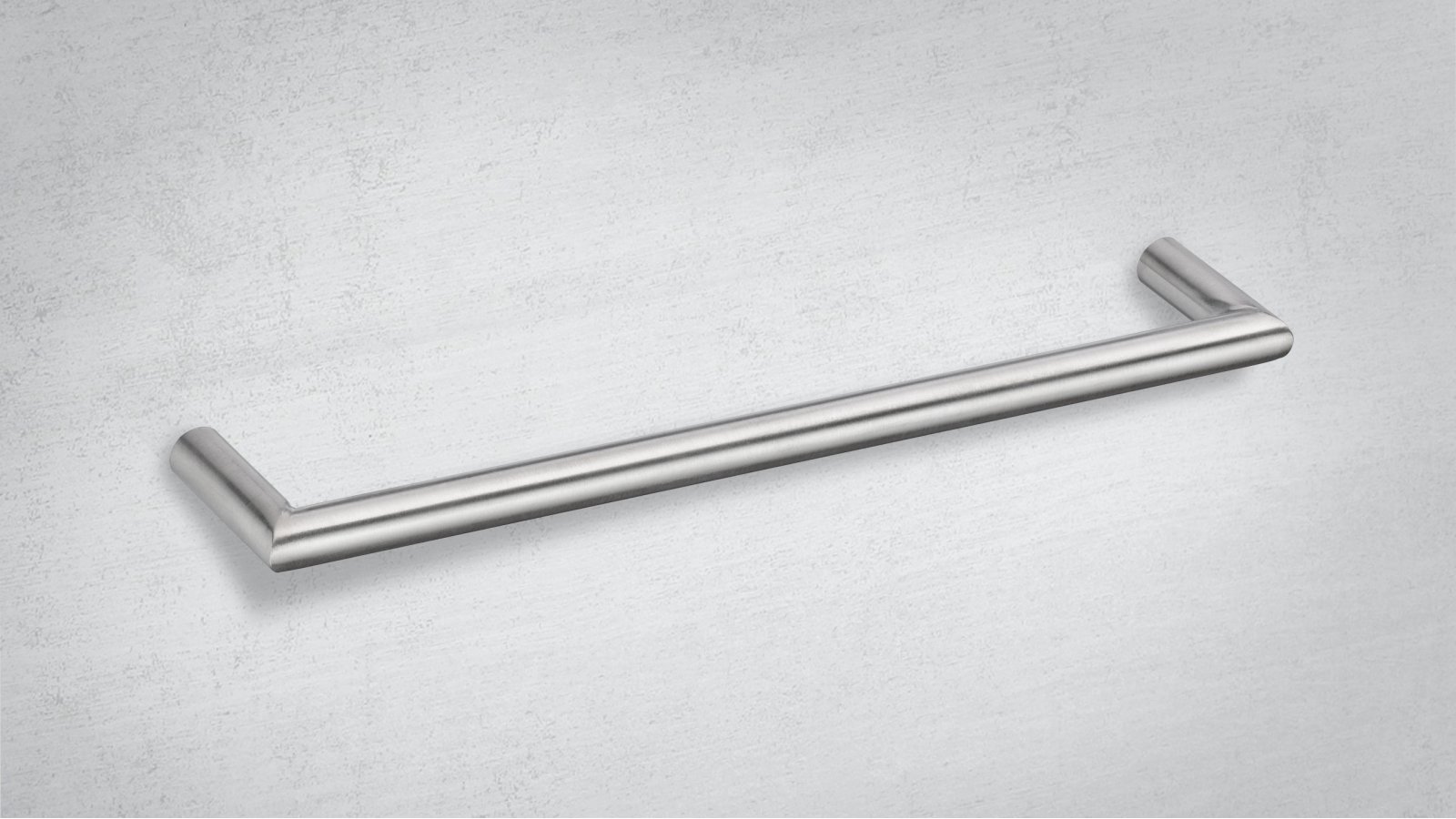 Design-Bügelgriff Melsungen Edelstahl gebürstet - 204 mm lang  vor weißem Hintergrund